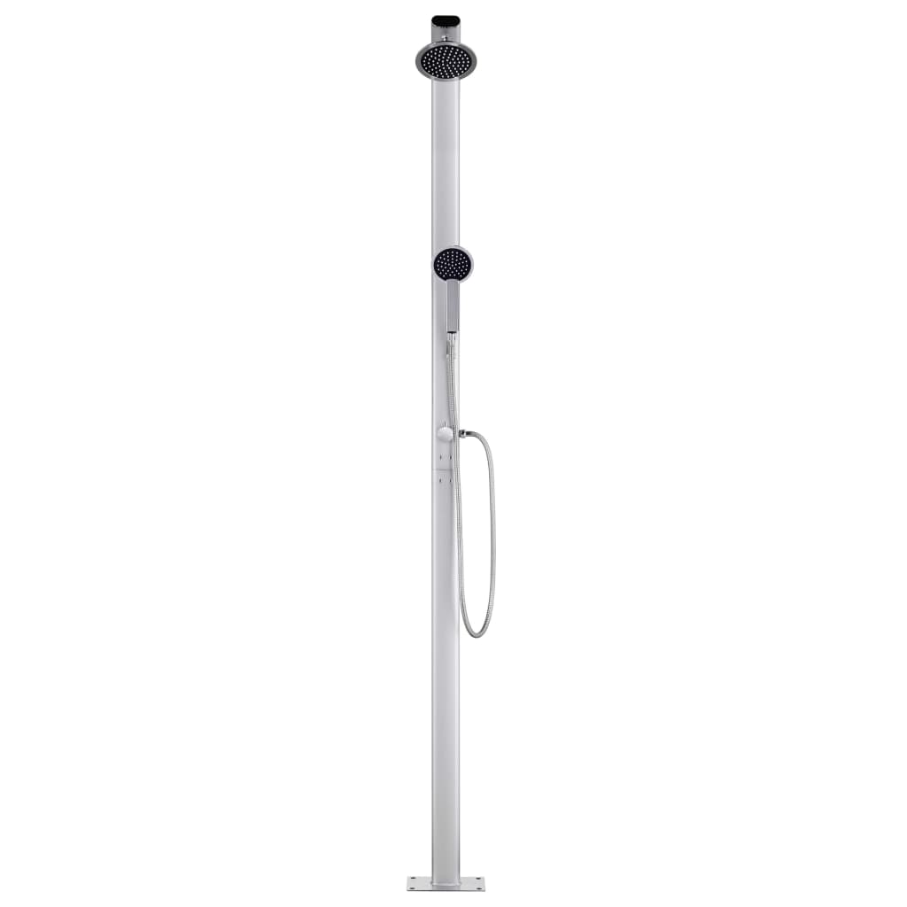 vidaXL Garden Shower with Grey Base 220 cm Aluminium