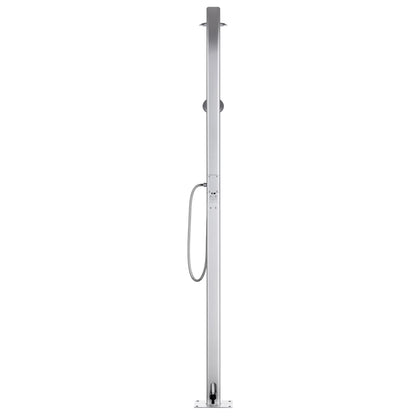 vidaXL Garden Shower with Grey Base 220 cm Aluminium