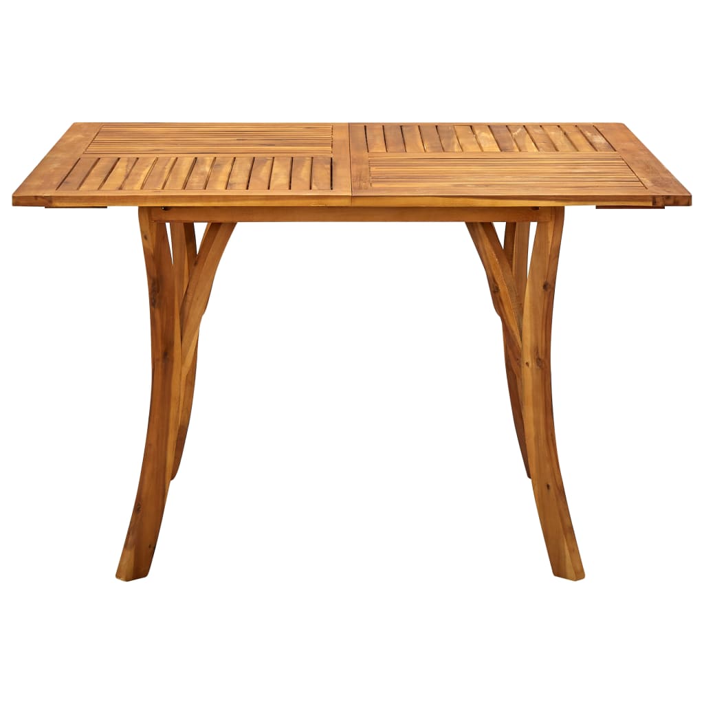 vidaXL Dining Set | Brown | Solid Acacia wood, PE rattan, Powder-coated steel