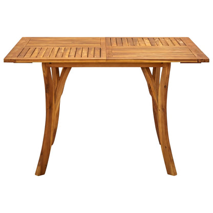 vidaXL Dining Set | Brown | Solid Acacia wood, PE rattan, Powder-coated steel