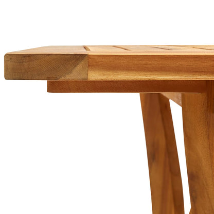 vidaXL Dining Set | Black | Solid Acacia wood | Medium |  Stackable
