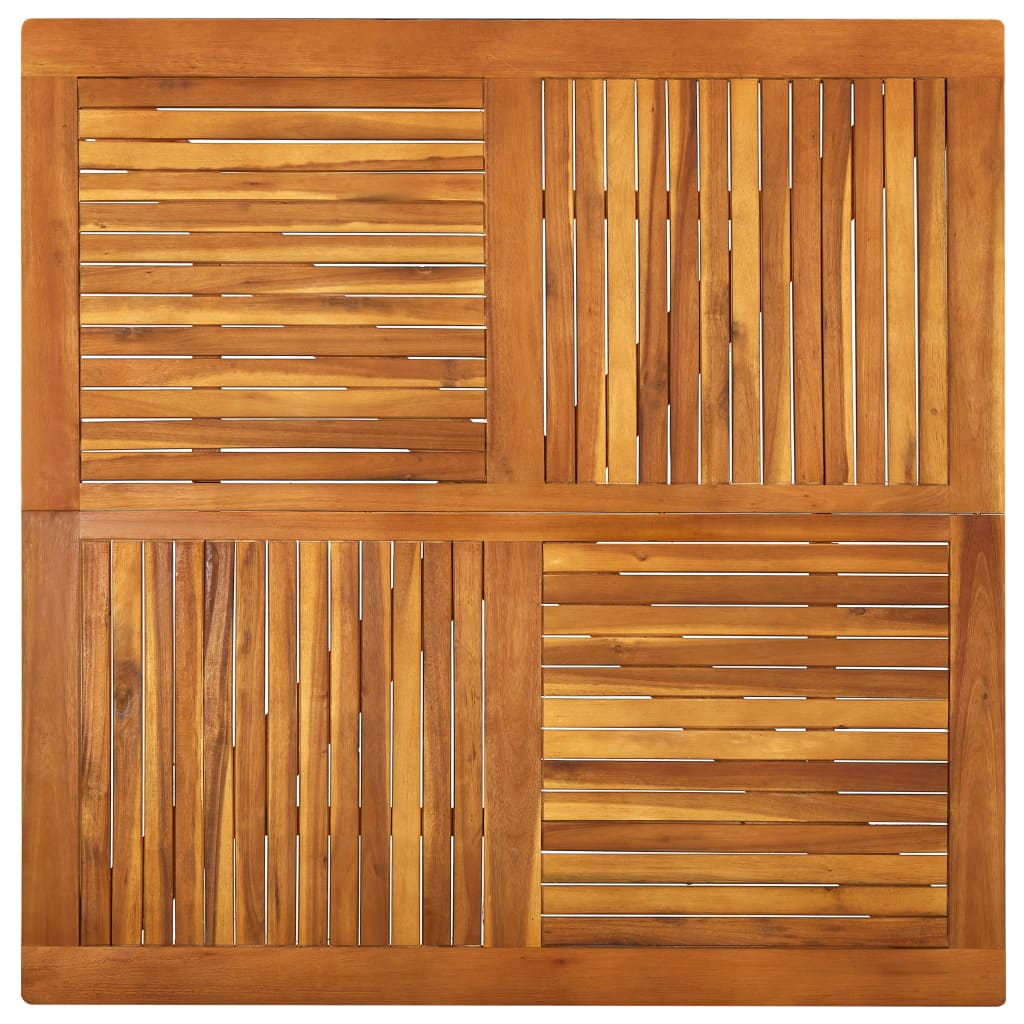 vidaXL Dining Set | Black | Solid Acacia wood | Medium |  Stackable