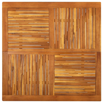 vidaXL Dining Set | Black | Solid Acacia wood | Medium |  Stackable