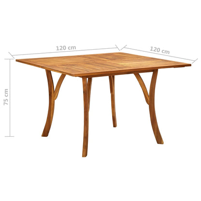 vidaXL Dining Set | Black | Solid Acacia wood | Medium |  Stackable