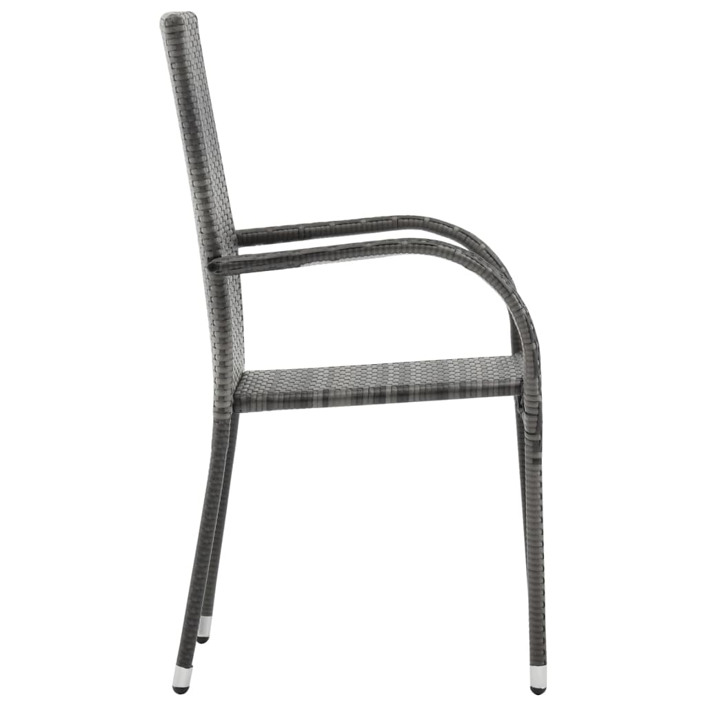 vidaXL Dining Set | Grey | Solid Acacia wood | n/a | Stackable | Dining Set