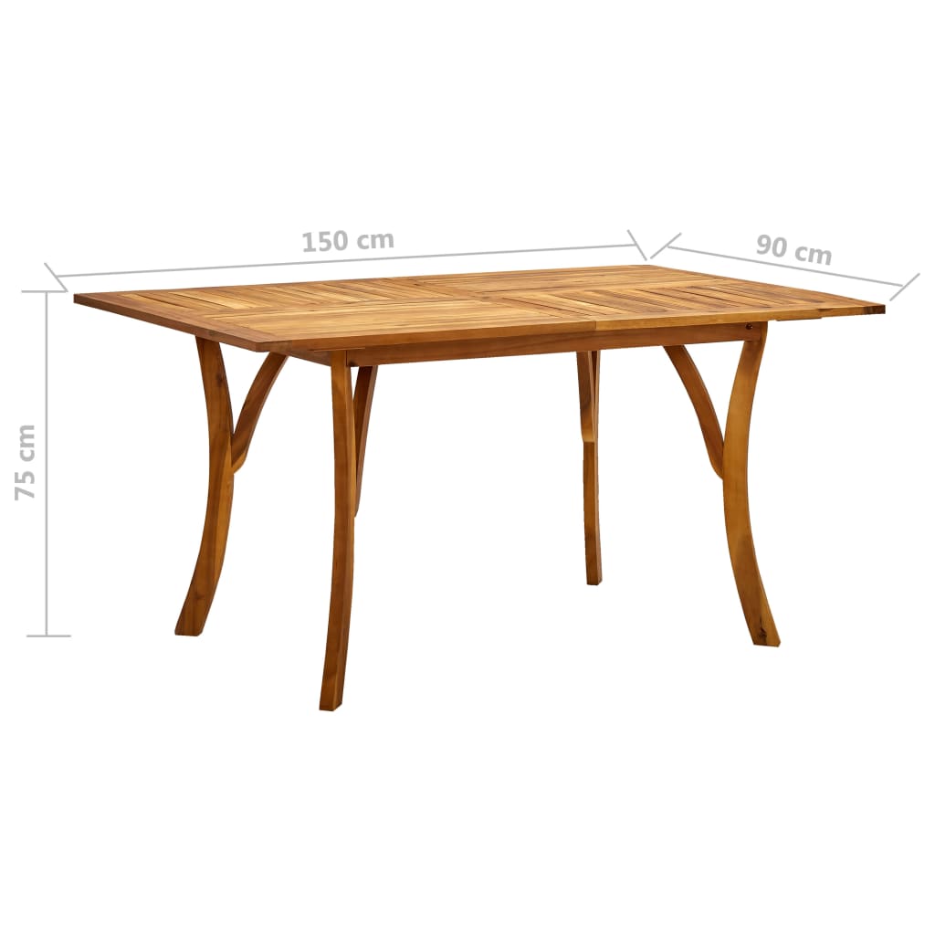 vidaXL Dining Set | Grey | Solid Acacia wood | n/a | Stackable | Dining Set