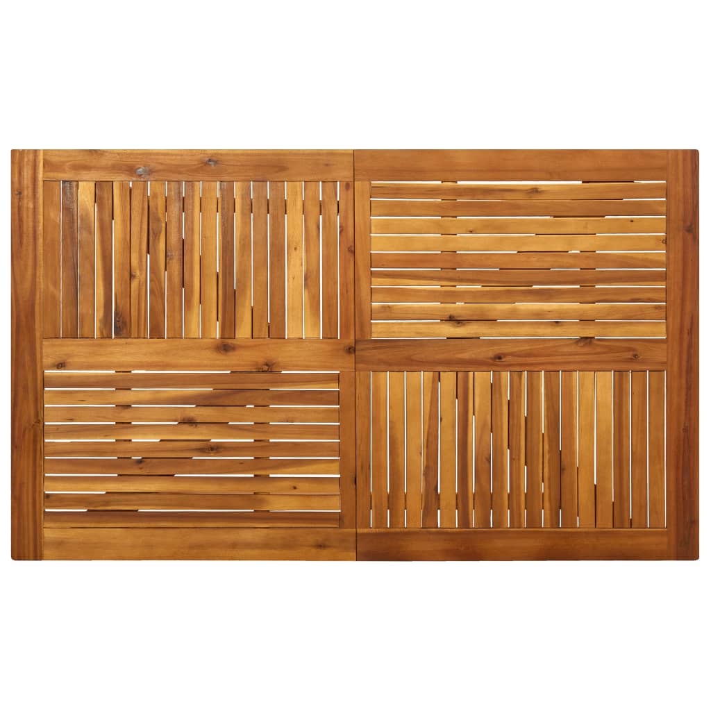 vidaXL Dining Set | Brown | Solid acacia wood, PE rattan, Powder-coated steel