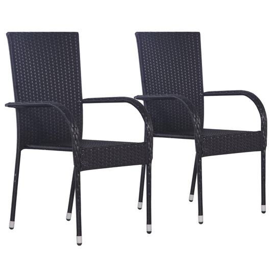 vidaXL Dining Set | Black | Solid Acacia wood | Standard