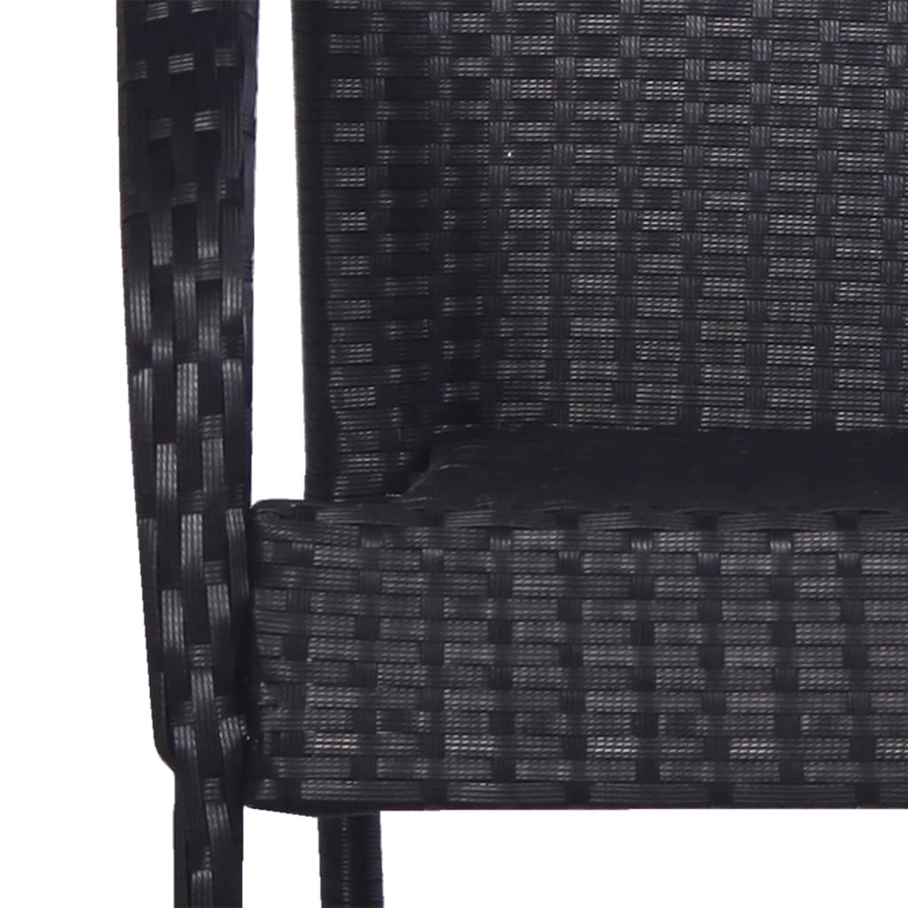 vidaXL Dining Set | Black | Solid Acacia wood | Standard