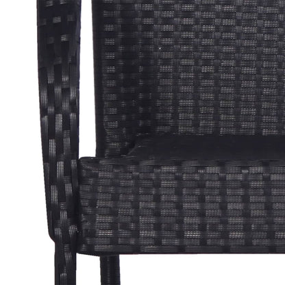 vidaXL Dining Set | Black | Solid Acacia wood | Standard