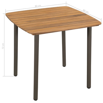 vidaXL Dining Set | Black | Solid Acacia wood | Standard