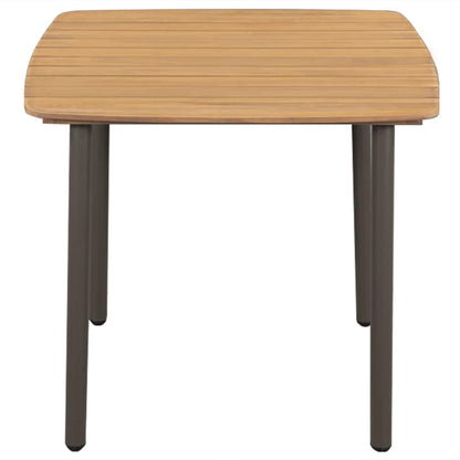 vidaXL Dining Set | Grey | Solid acacia wood | Medium | Stackable | Dining Set