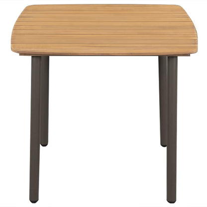 vidaXL Dining Set | Grey | Solid acacia wood | Medium | Stackable