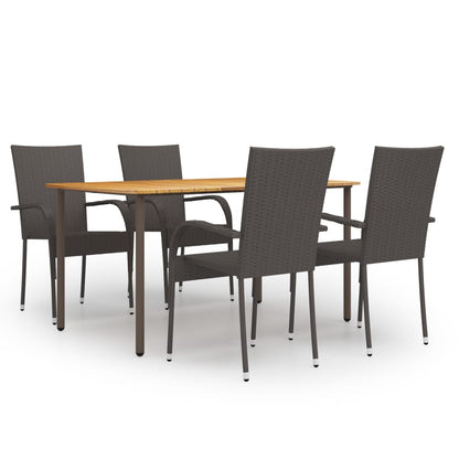 vidaXL Dining Set | Brown | Solid Acacia wood | 150 cm x 90 cm x 72 cm