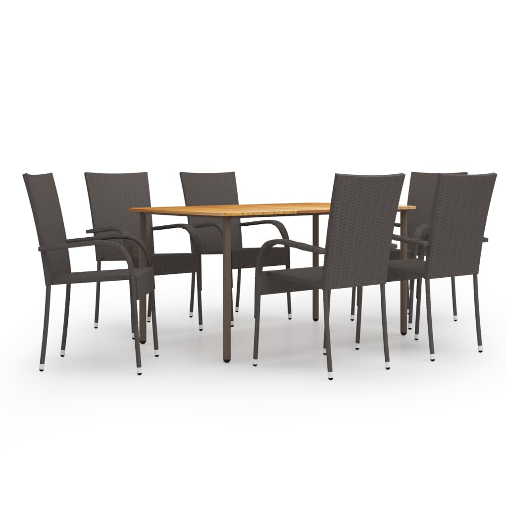 vidaXL Dining Set | Brown | Solid Acacia wood | Large | Dining Set | Rectangular