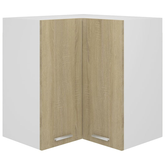 806393 vidaXL Hanging Corner Cabinet "Lyon" Sonoma Oak 57x57x60 cm Engineered Wood