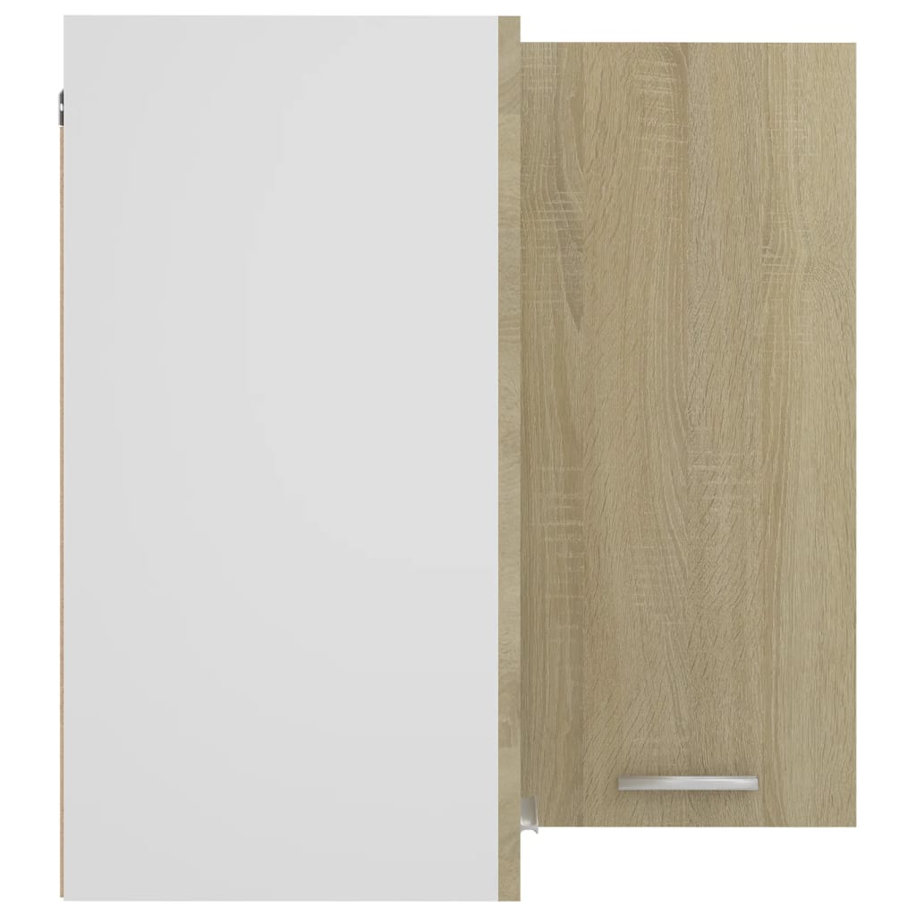 806393 vidaXL Hanging Corner Cabinet "Lyon" Sonoma Oak 57x57x60 cm Engineered Wood