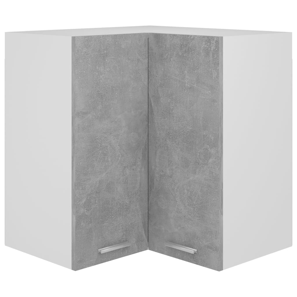 vidaXL Hanging Corner Cabinet Lyon Concrete Grey 57x57x60 cm Engineered Wood