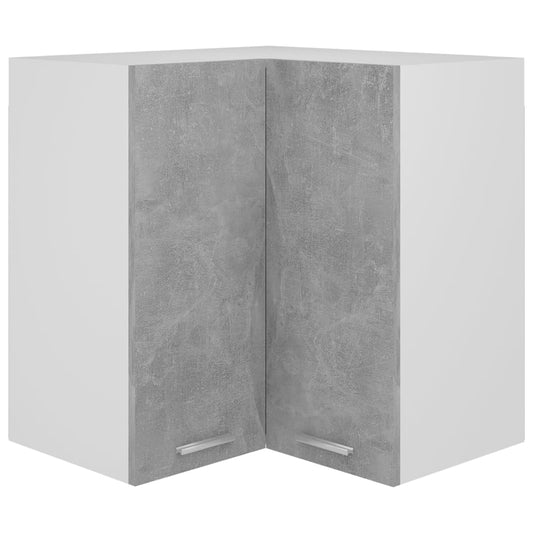 806394 vidaXL Hanging Corner Cabinet "Lyon" Concrete Grey 57x57x60 cm Engineered Wood