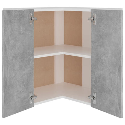 806394 vidaXL Hanging Corner Cabinet "Lyon" Concrete Grey 57x57x60 cm Engineered Wood