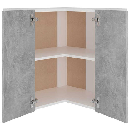 vidaXL Hanging Corner Cabinet "Lyon" Concrete Grey 57x57x60 cm