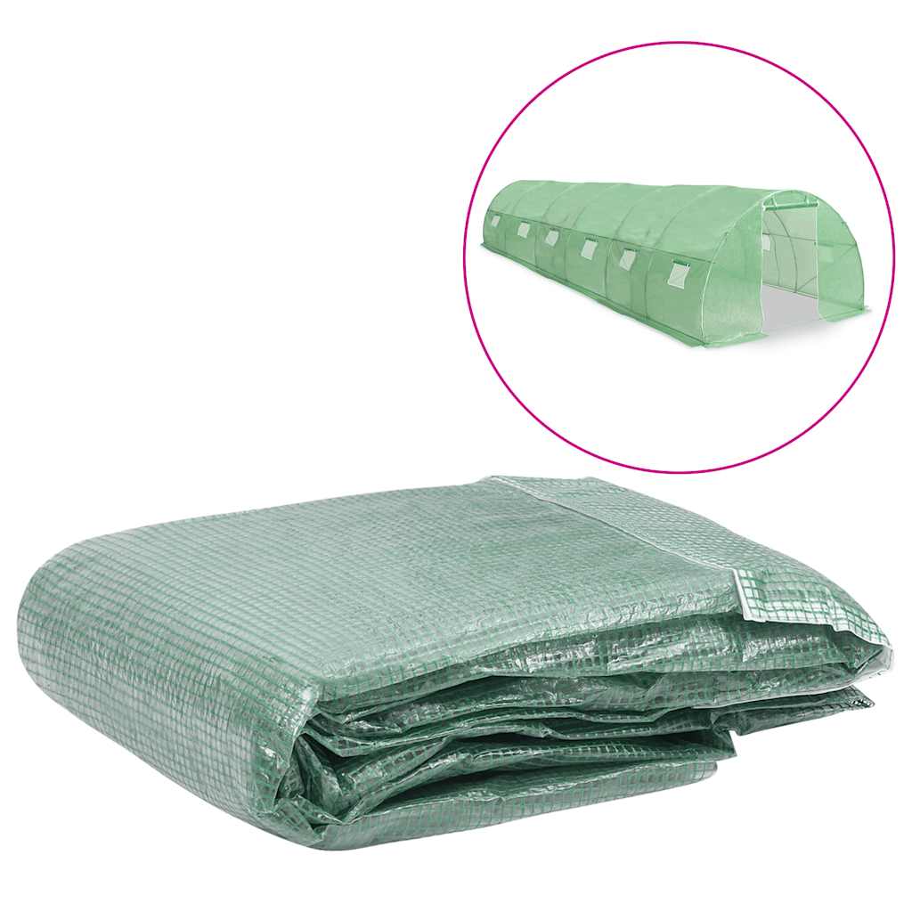 vidaXL Greenhouse Replacement Cover (27 m²) 300x900x200 cm Green