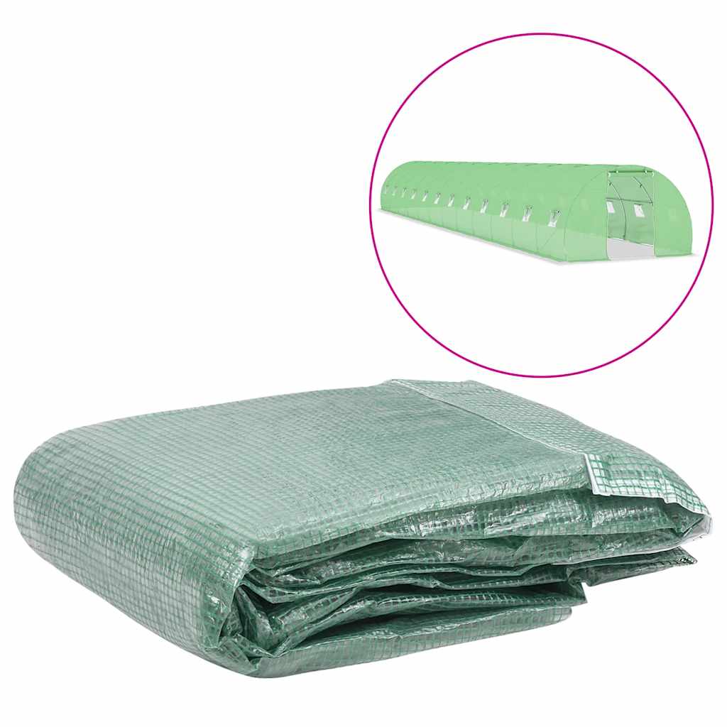 vidaXL Greenhouse Replacement Cover (54 m²) 300x1800x200 cm Green