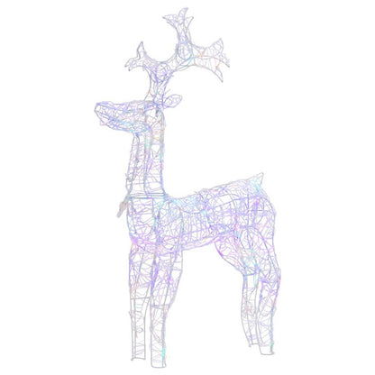 329780 vidaXL Reindeer Christmas Decoration 90 LEDs 60x16x100 cm Acrylic