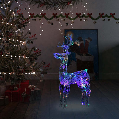 329780 vidaXL Reindeer Christmas Decoration 90 LEDs 60x16x100 cm Acrylic