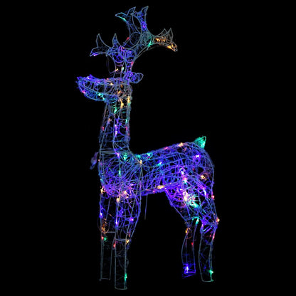 329780 vidaXL Reindeer Christmas Decoration 90 LEDs 60x16x100 cm Acrylic