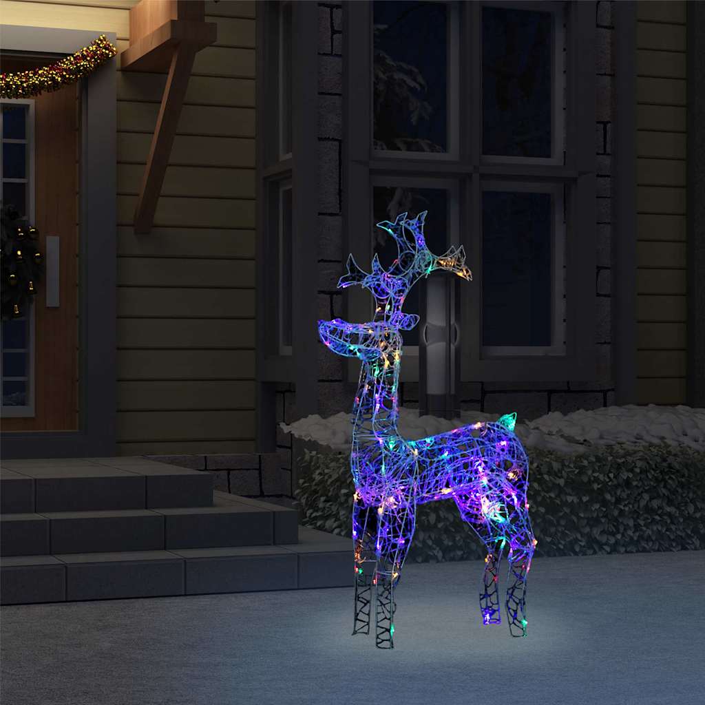 329780 vidaXL Reindeer Christmas Decoration 90 LEDs 60x16x100 cm Acrylic