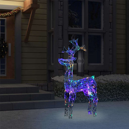 329780 vidaXL Reindeer Christmas Decoration 90 LEDs 60x16x100 cm Acrylic