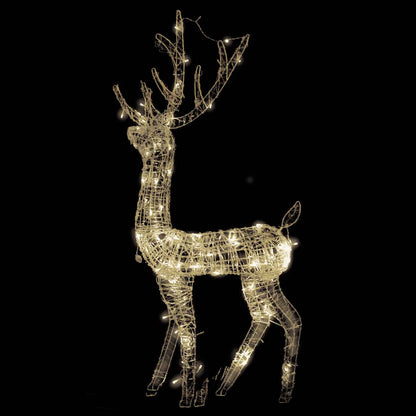 vidaXL Acrylic Reindeer Christmas Decoration 140 LEDs 128cm Warm White