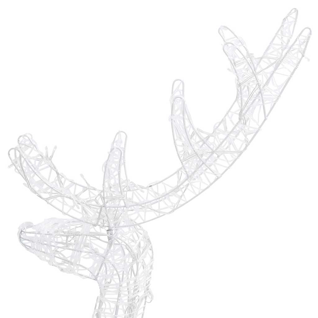 vidaXL Acrylic Reindeer Christmas Decoration 140 LEDs 128cm Colourful