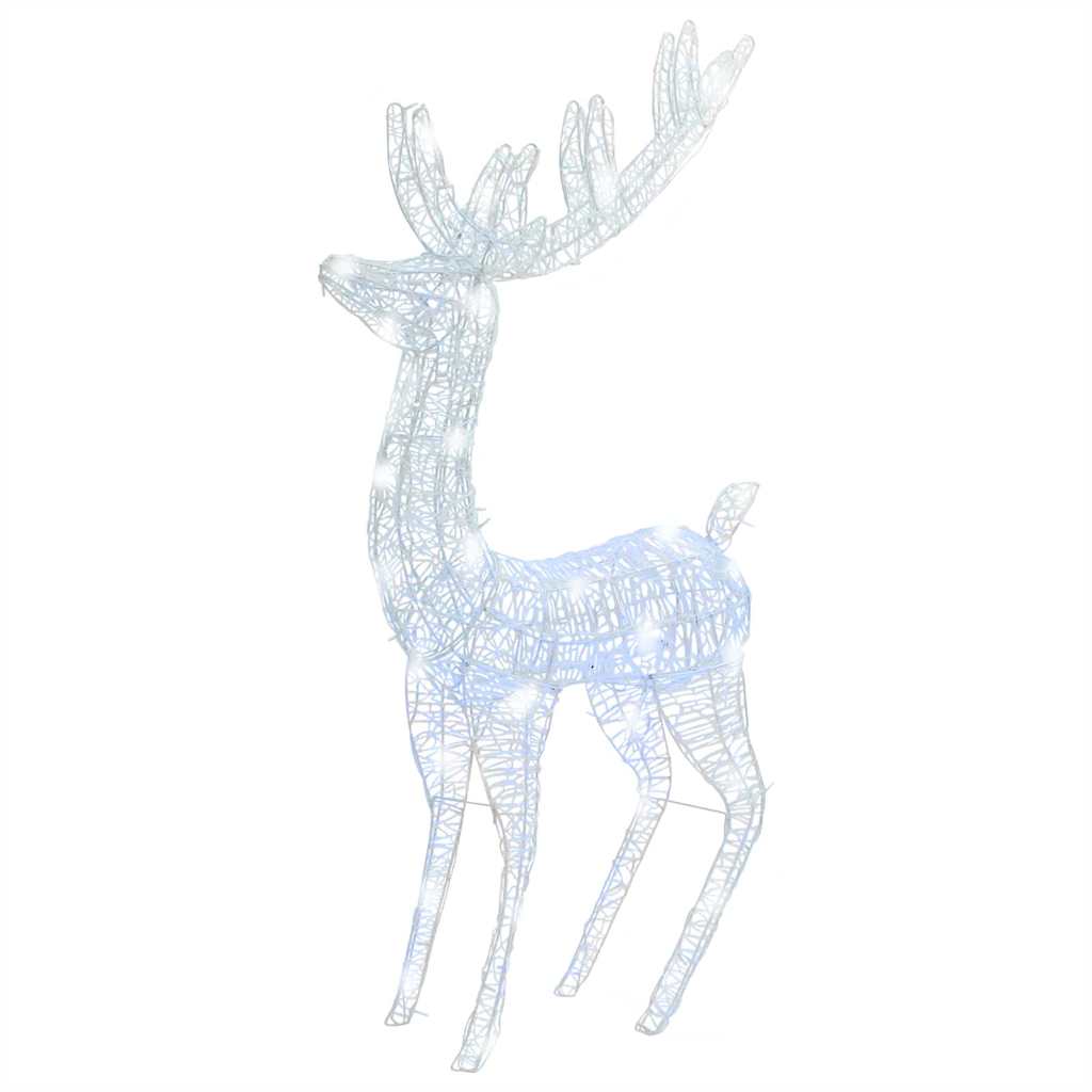 329786 vidaXL XXL Acrylic Christmas Reindeer 250 LED 180 cm Cold white