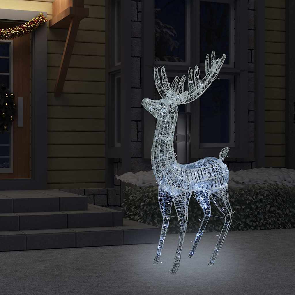 329786 vidaXL XXL Acrylic Christmas Reindeer 250 LED 180 cm Cold white