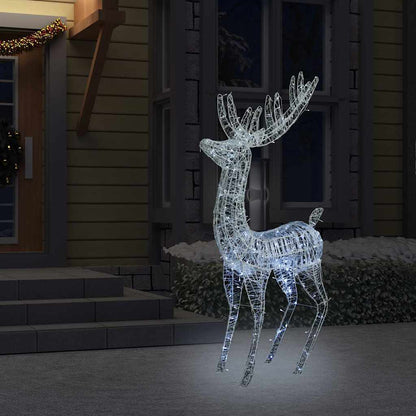 329786 vidaXL XXL Acrylic Christmas Reindeer 250 LED 180 cm Cold white