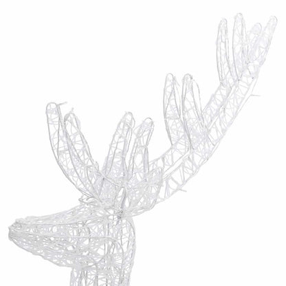 329786 vidaXL XXL Acrylic Christmas Reindeer 250 LED 180 cm Cold white