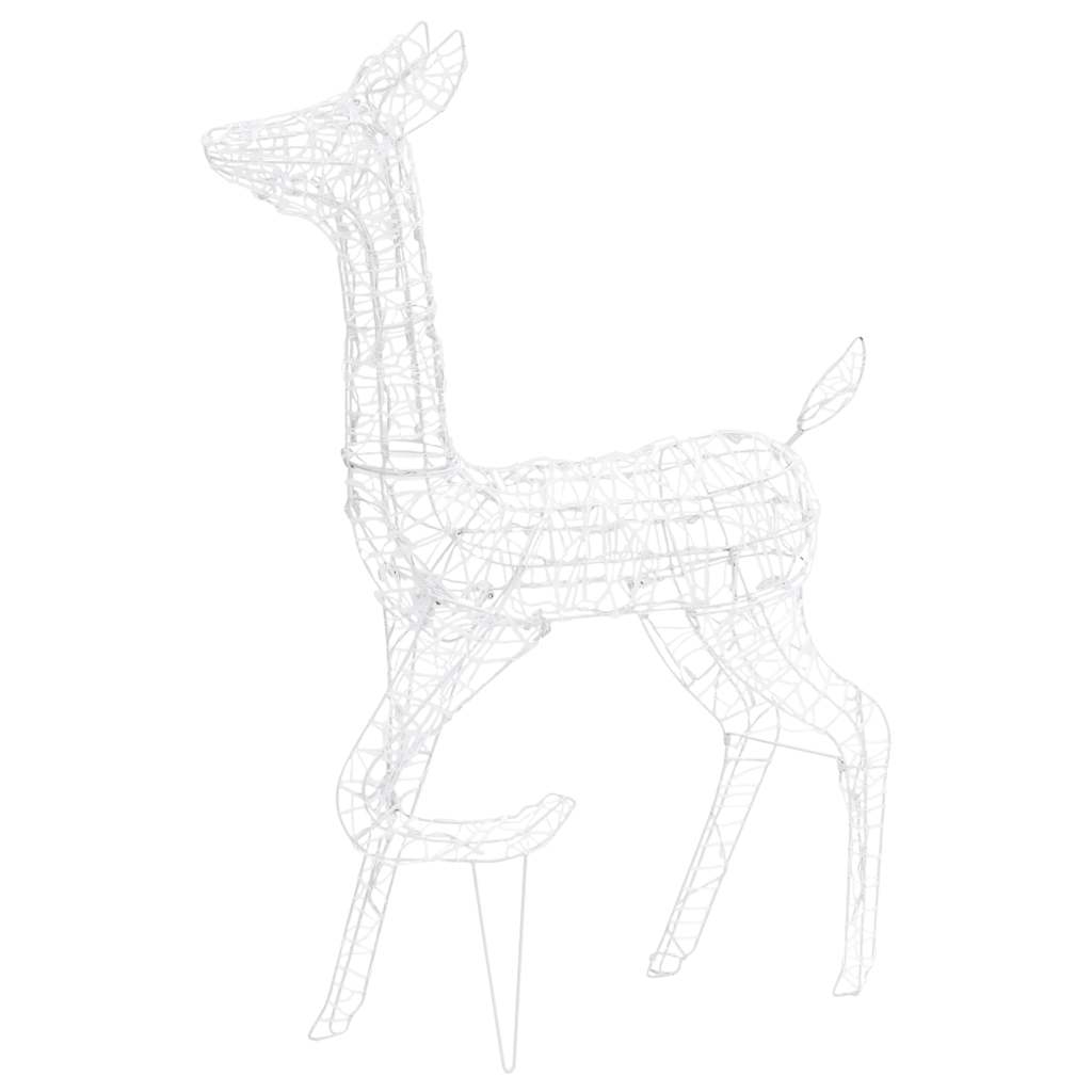 vidaXL Acrylic Reindeer Family Christmas Decoration 160 LED Warm White