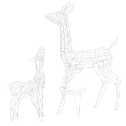 vidaXL Acrylic Reindeer Family Christmas Decoration 160 LED Cold White