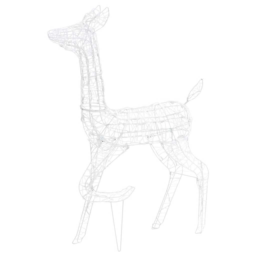 vidaXL Acrylic Reindeer Family Christmas Decoration 160 LED Colourful
