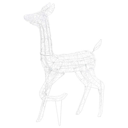vidaXL Acrylic Reindeer Family Christmas Decoration 160 LED Colourful