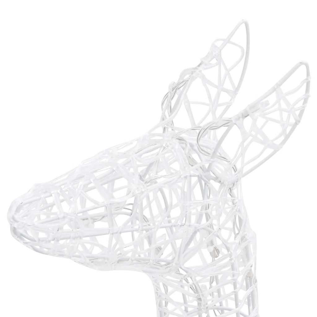 vidaXL Acrylic Reindeer Family Christmas Decoration 160 LED Colourful
