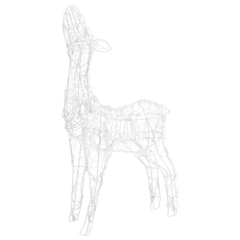 vidaXL Acrylic Reindeer Family Christmas Decoration 300 LED Cold White