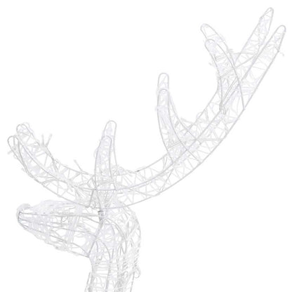 329795 vidaXL Acrylic Reindeer Family Christmas Decoration 300 LED Blue