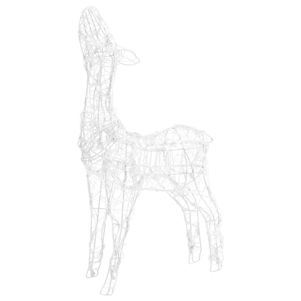 329795 vidaXL Acrylic Reindeer Family Christmas Decoration 300 LED Blue
