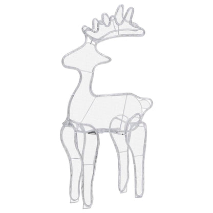 vidaXL Reindeer Christmas Decoration with Mesh 306 LEDs 60x24x89cm