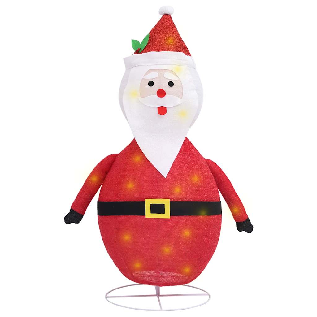 vidaXL Decorative Christmas Santa Claus Figure LED Luxury Fabric 90cm