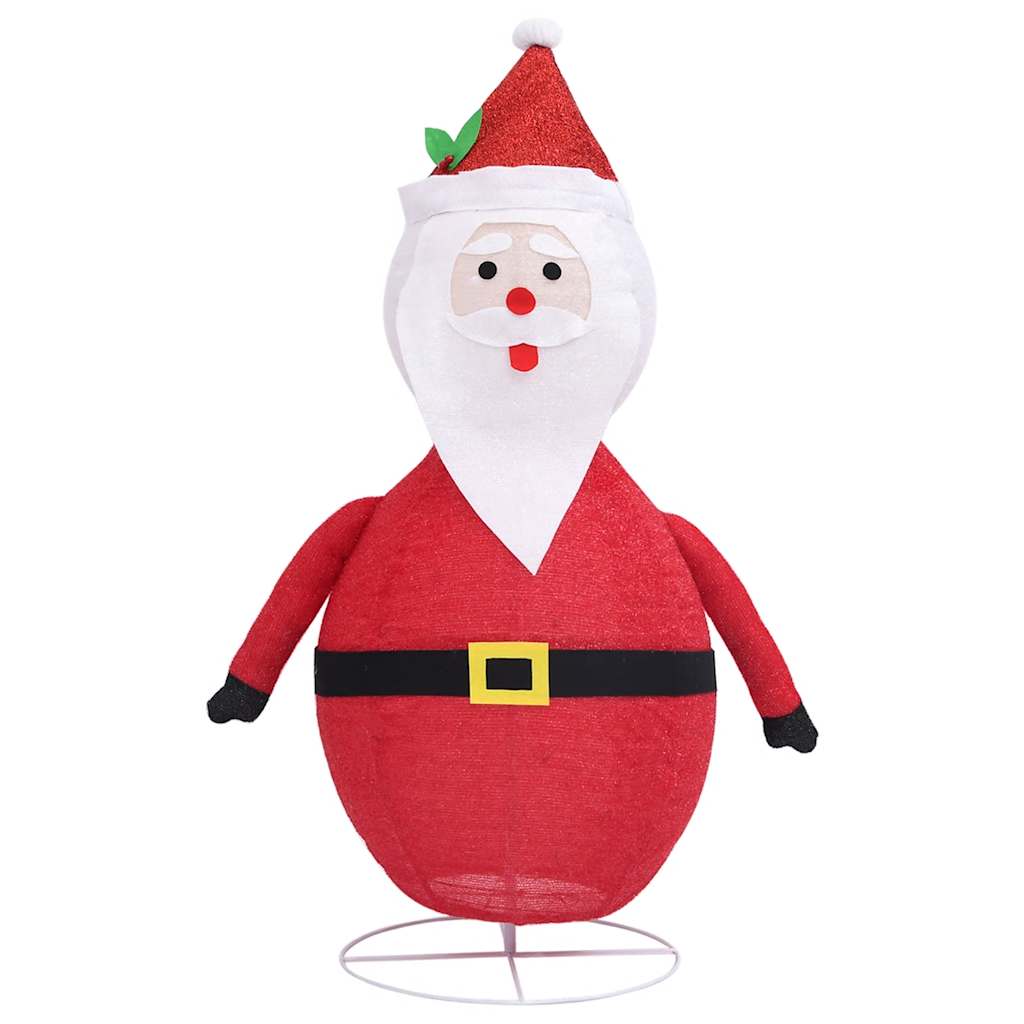 vidaXL Decorative Christmas Santa Claus Figure LED Luxury Fabric 90cm