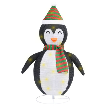 vidaXL Decorative Christmas Snow Penguin Figure LED Luxury Fabric 60cm